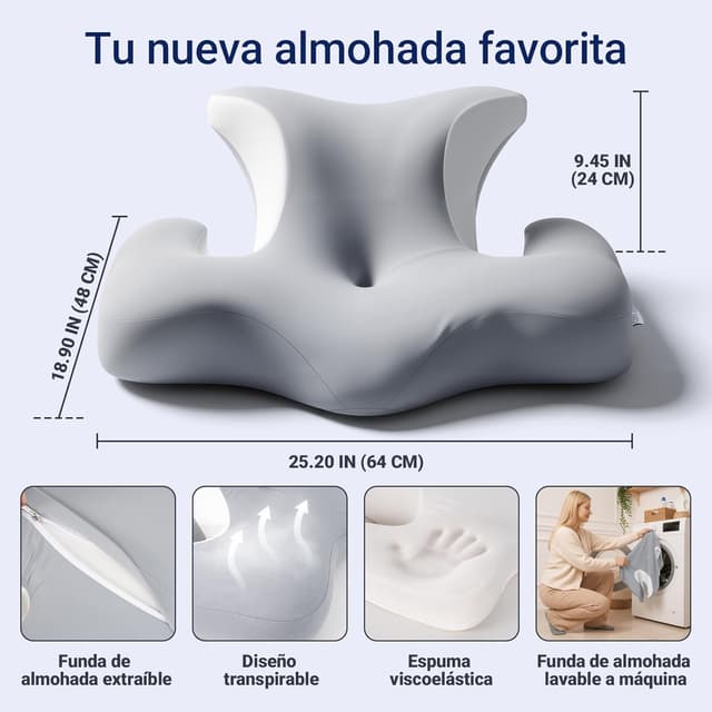 Thumbnail 2 de COSYLAND Almohada cervical ergonómica 64×48×24 cm