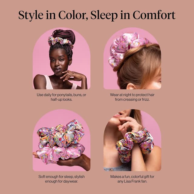 Thumbnail 6 de Lisa Frank x Kitsch Satin Scrunchies 2pcs 🎀