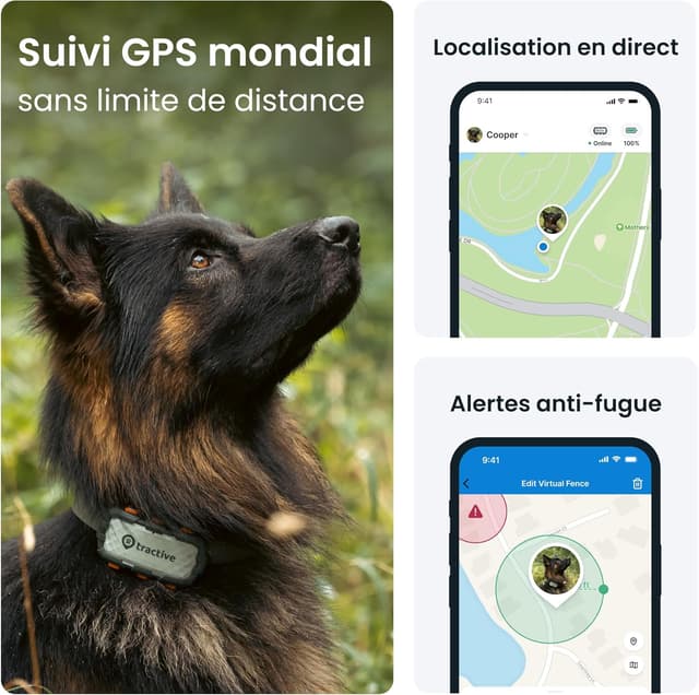Thumbnail 2 de Tractive DOG XL Adventure collier GPS 1 mois