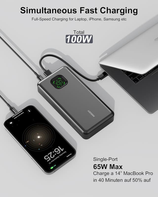 Thumbnail 3 de Ansody Power Bank 65W 25000mAh