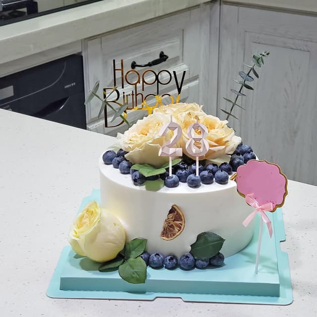 Thumbnail 2 de Geburtstagskerzen Zahlen 28 2er Roségold 🎂