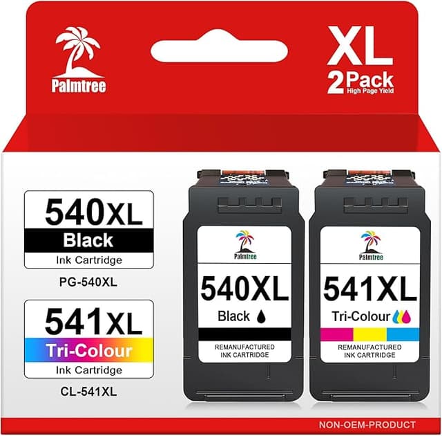 Detalle de Palmtree 540XL/541XL Multipack Compatible con Canon PIXMA MG Series 🖨