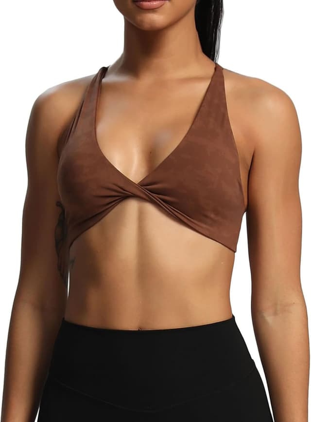 Detalle 2 de Aoxjox Sienna Twist Sports Bra (Workout, Yoga & Running) for Women