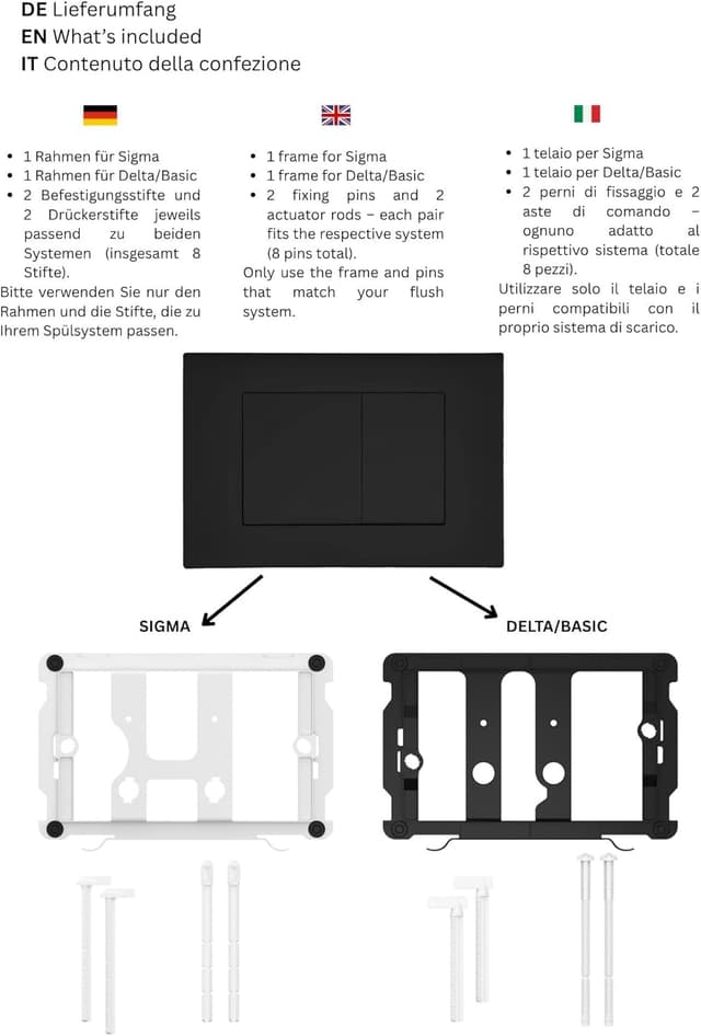 Detalle de Wunderbad Drückerplatte Schwarz Matt 2-Mengen