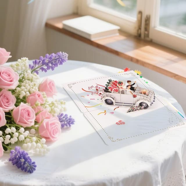 Thumbnail 5 de Vicloon Biglietto Pop-Up Auto per Matrimonio