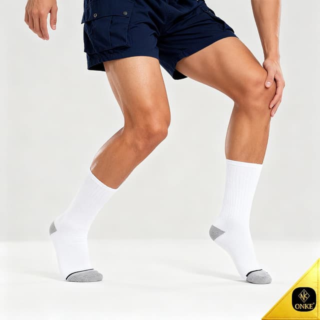 Detalle 2 de ONKE Extra-Heavy Full-Foot Crew Work Socks with Steel-Toe Reinforced Cushioning (Men’s Sizes 9–15)