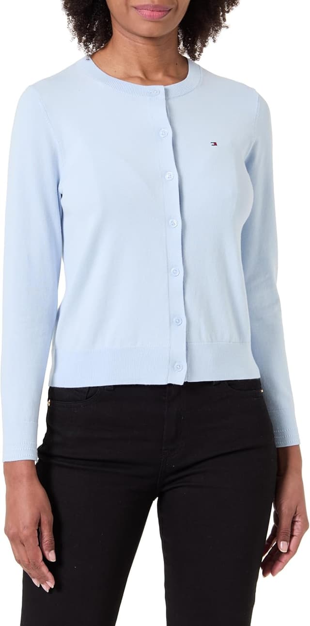 Thumbnail 6 de Cardigan femme Tommy Hilfiger en jersey fin à patte de boutonnage