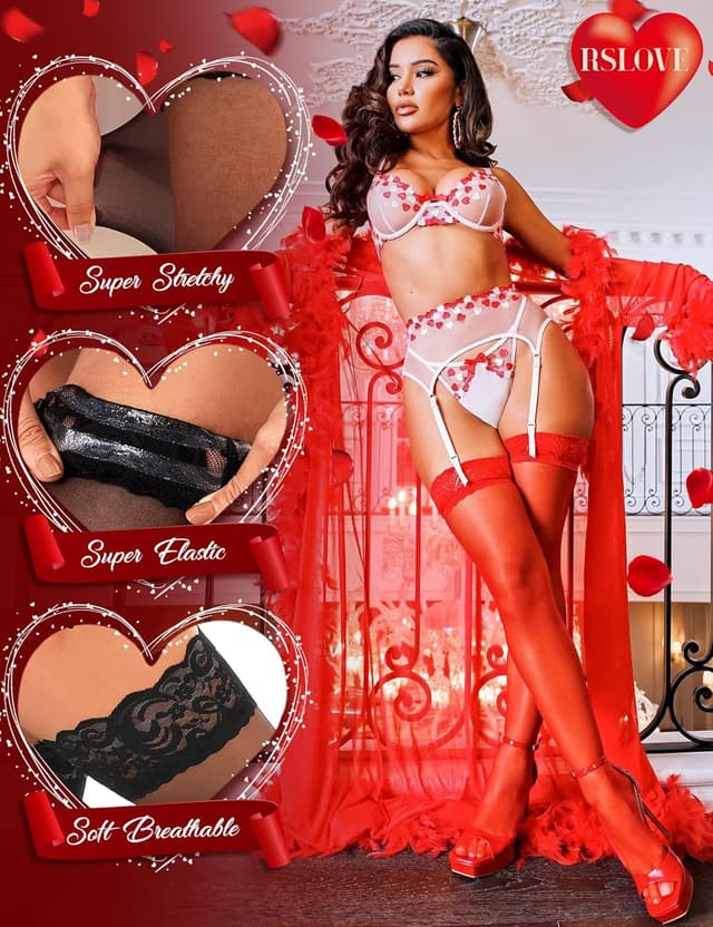 Detalle 1 de RSLOVE bas antidérapants en silicone femme