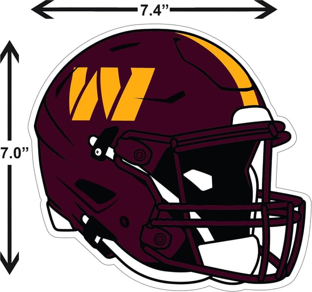 Detalle 2 de Siskiyou Sports Washington Commanders Helmet Auto Decal (Team Colors) — Officially Licensed NFL