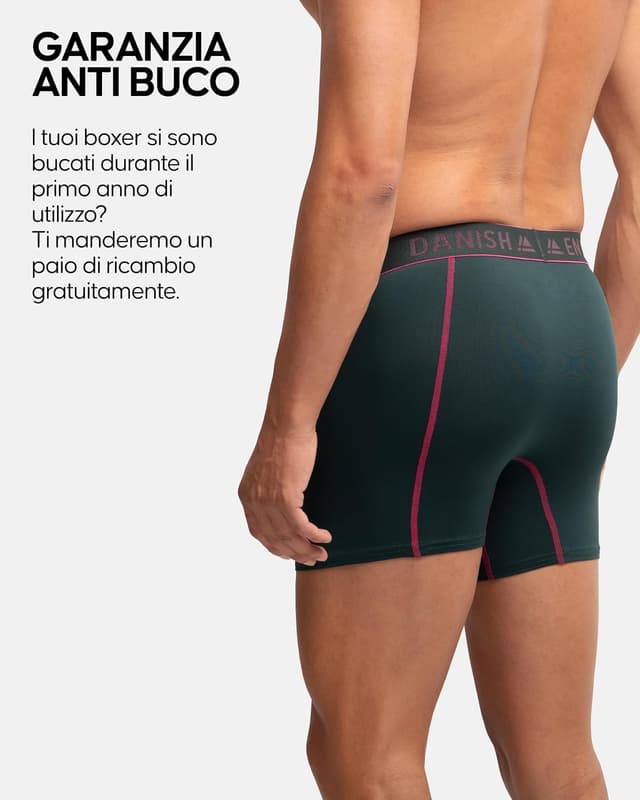 Detalle 2 de Danish Endurance Boxer sportivi traspiranti e leggeri (confezione da 3) da uomo