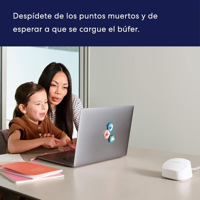 Detalle de eero 6+ de Amazon: Router WiFi Malla, Pack de 3 🌐