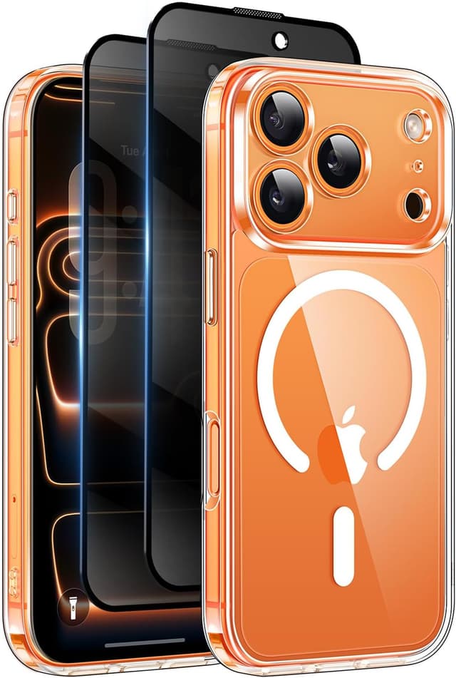 Detalle de Qasyfanc Magnetic Case for iPhone 17 Pro Max (6.9") with Privacy Screen Protectors (Clear)