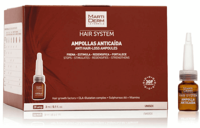 Imagen de MartiDerm Hair System 3GF Ampollas Anticaída 28 uds 💆♀ en OfertitasTOP