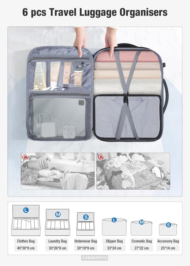 Thumbnail 3 de Lekespring Mochila Viaje Cabina 27L