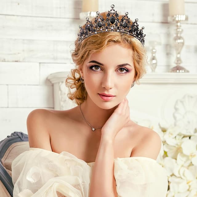 Thumbnail 3 de HuaMuDM Kristallkrone Diadem 5 cm