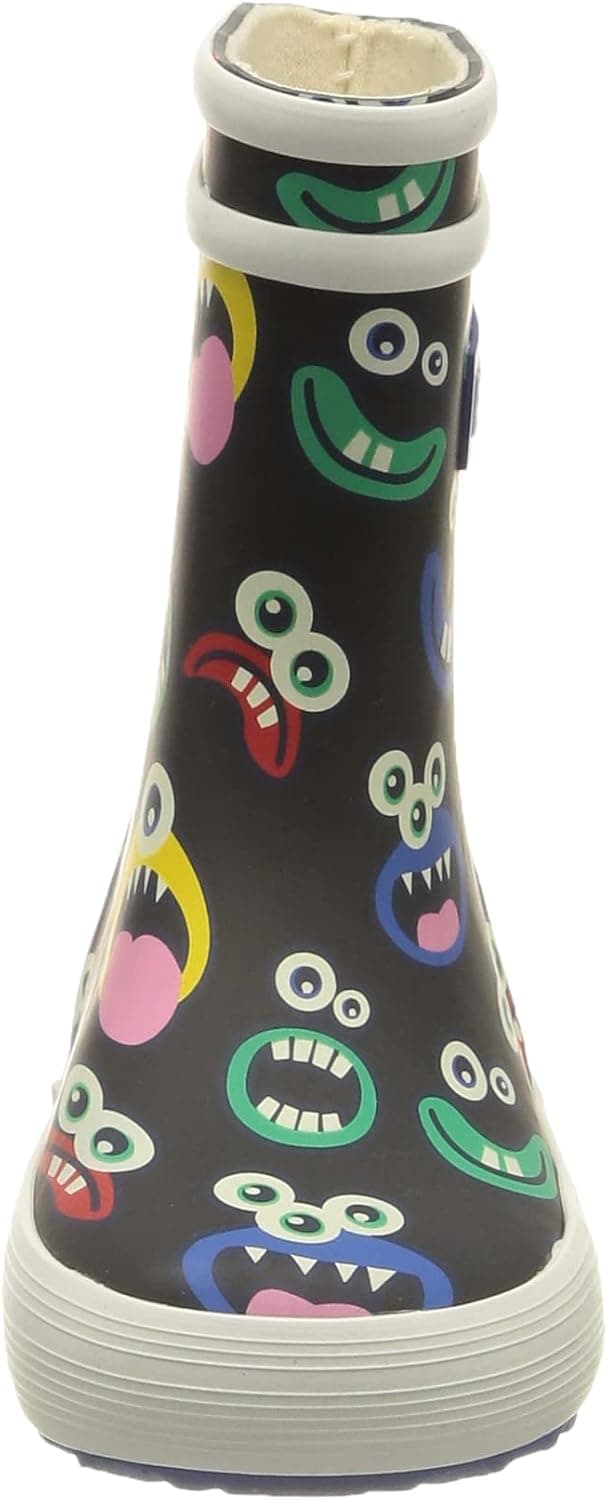Detalle de Aigle Kids Baby Flac Play2Rain rubber boot with seasonal prints (Multicolor Monsters)