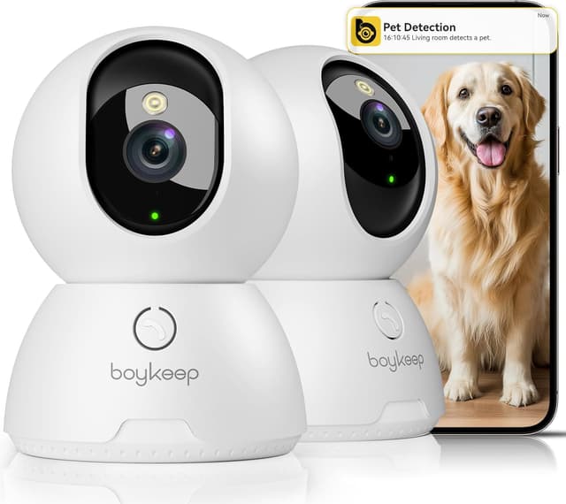 Detalle de BoyKeep 2K Indoor Surveillance Camera 2-Pack