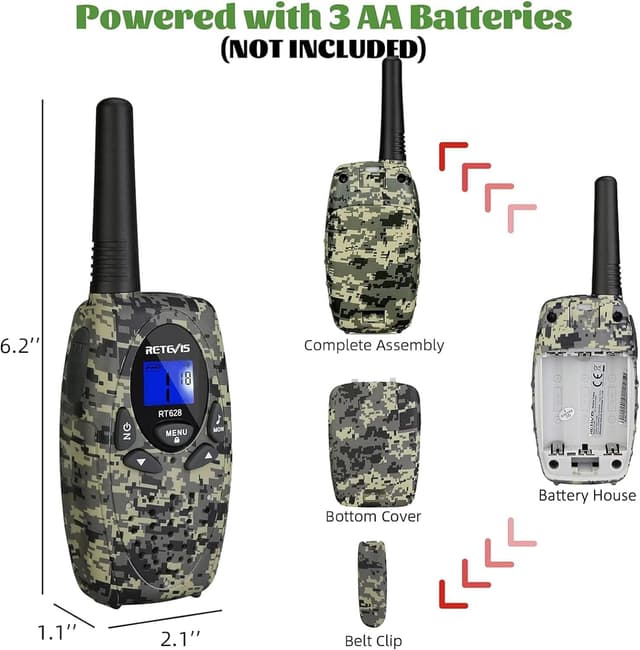 Thumbnail 3 de Retevis RT628 Talkie Walkie Enfant Camouflage