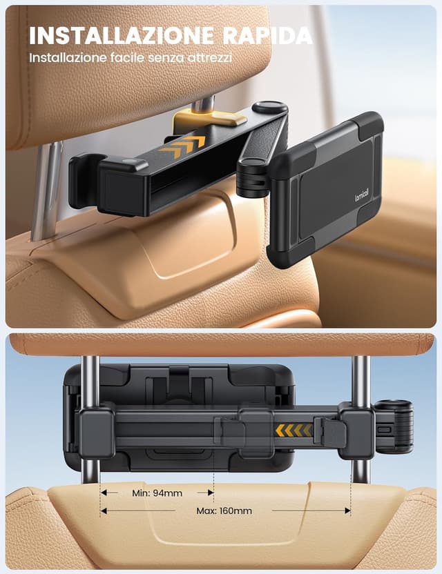 Thumbnail 4 de Lamicall Supporto Tablet Auto 6,1–13