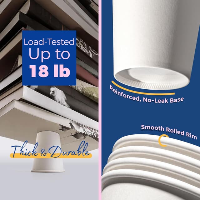 Thumbnail 2 de Fit Meal Prep 8 oz Disposable Coffee Cups Pack