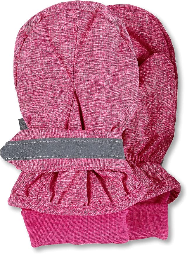 Detalle de Sterntaler Kinder-Fäustlinge aus Melange mit Daumen, Klettverschluss und reflektierendem Streifen