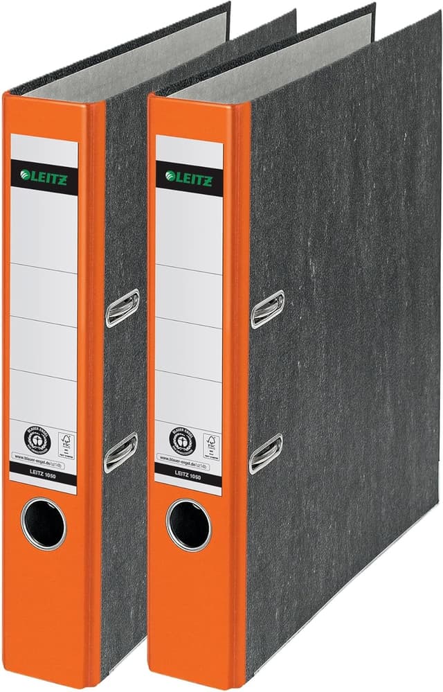 Thumbnail 6 de Leitz Qualitäts-Ordner 3er-Set A4 (8 cm) mit Wolkenmarmor-Papier, rot, 310305025