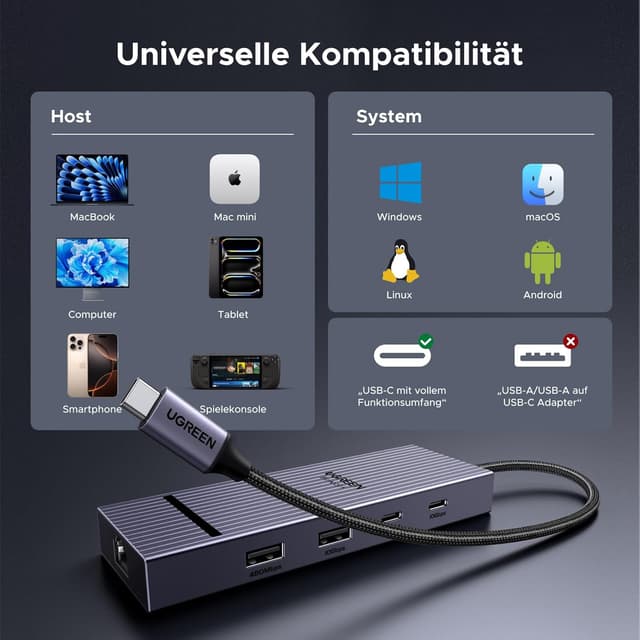 Thumbnail 6 de UGREEN Revodok Pro 1071 USB-C Hub mit 10 Gbps