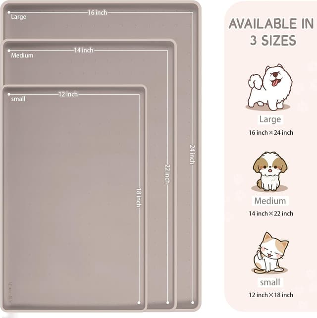 Thumbnail 1 de MateeyLife Silicone Pet Food Mat 22x14