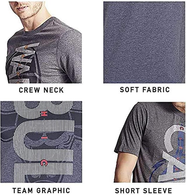 Detalle de Ultra Game Men’s NBA Official Super Soft Game Day T-Shirt (60% Cotton, 40% Polyester)