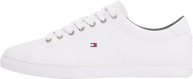 Detalle de Tommy Hilfiger Herren Cupsole Sneaker Essential Leather Schuhe – Leder-Sneaker mit Marken-Details