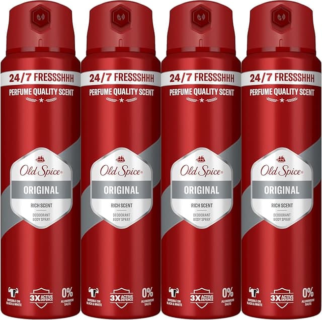Detalle de Old Spice Original 4x150 ml desodorante en spray para hombre