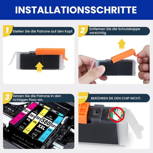 Thumbnail 4 de PGI-580 CLI-581 XXL 10er-Pack kompatible Druckerpatronen