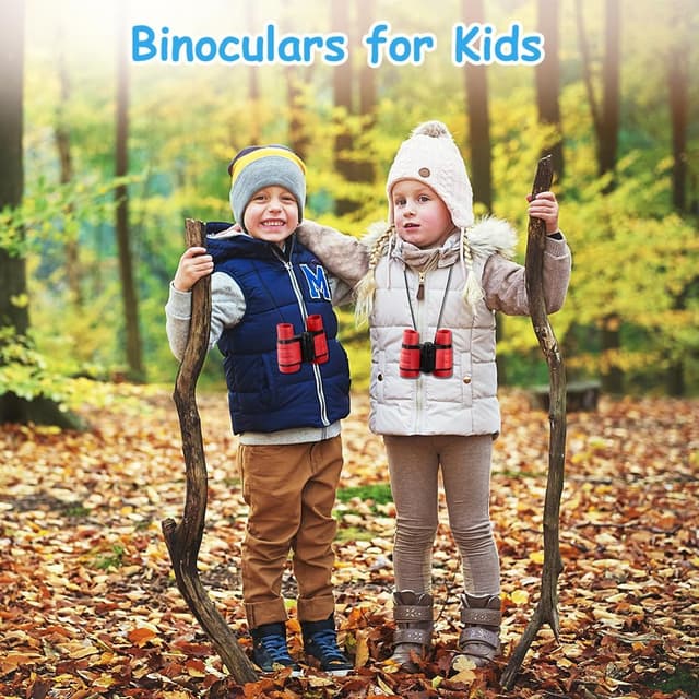 Thumbnail 6 de OSDUE Binocolo Bambino 4x30 Rosso: giocattolo educativo antiscivolo per 4-12 anni