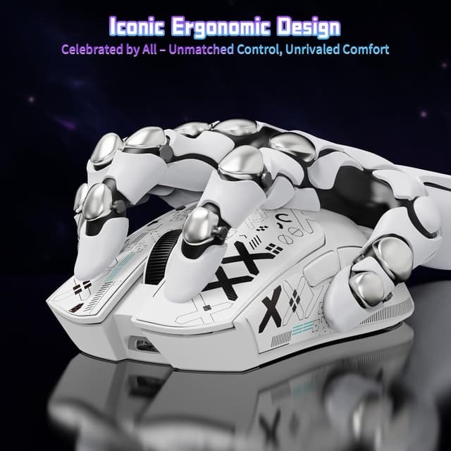 Detalle de ATTACK SHARK X11 SE wireless gaming mouse (BT/2.4G/USB-C) with PAW3311 sensor and 65 hours battery