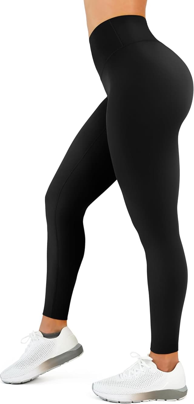 Detalle de Women’s High Waisted No Front Seam Tummy Control Leggings (78% Nylon/22% Spandex)