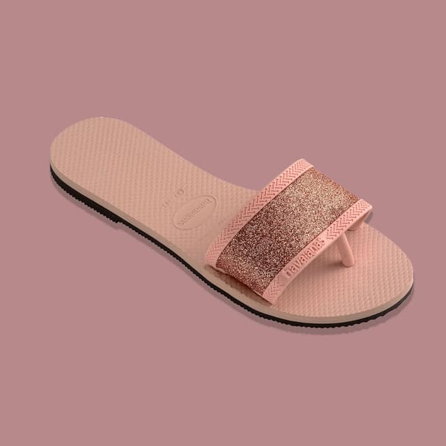 Detalle 2 de Havaianas You Angra Glitter – sandales type mule pailletées à larges lanières