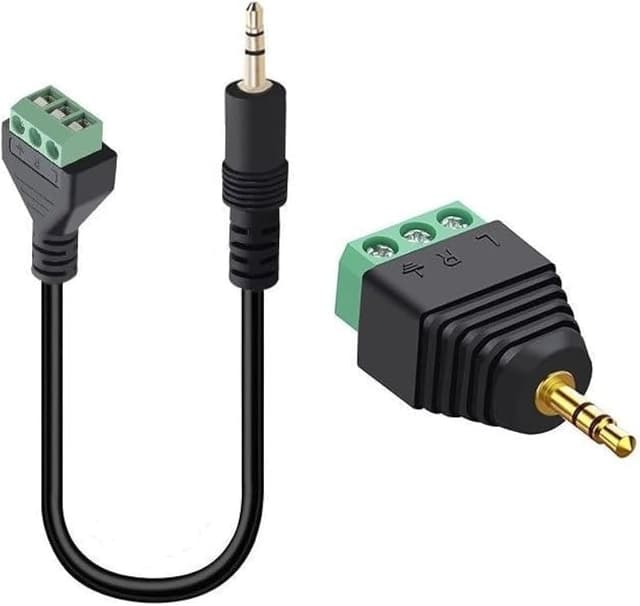 Detalle 2 de Switian 3.5mm TS Mono Male to 2-Pin Screw Terminal Block Adapter Cable for Speaker & Headphone Wiring
