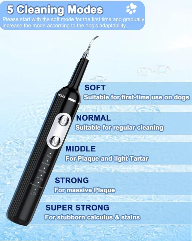 Detalle de Stim-U-Dent Dog Plaque Remover for Teeth with LED light and rechargeable toothbrush heads