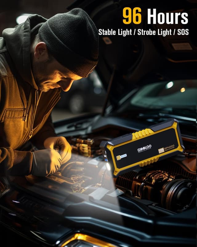 Thumbnail 4 de GOOLOO Portable Lithium Jump Starter 4000A — 12V car booster pack