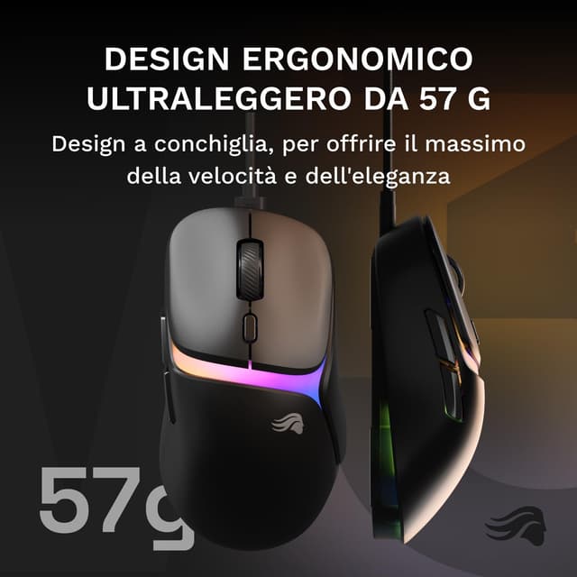 Detalle 1 de GLORIOUS Model D3 mouse gaming 57 g
