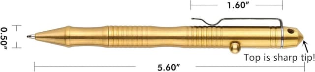 Detalle de SMOOTHERPRO Solid Brass Bolt Action Pen (BB202) – heavy duty ballpoint with tremor-friendly bolt action