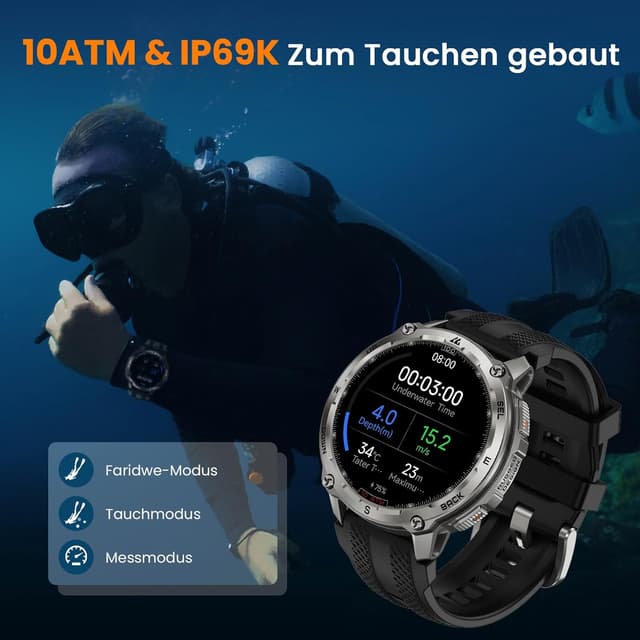 Thumbnail 3 de KOSPET Tank T4 1,43" GPS Smartwatch