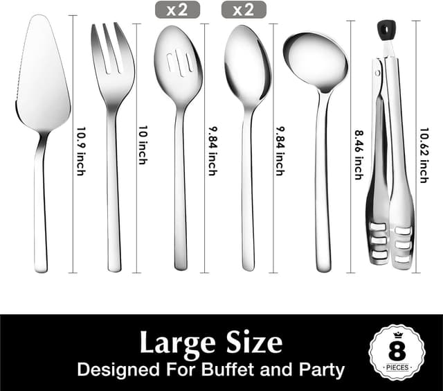 Thumbnail 4 de KINGSTONE Large Hostess Serving Utensils Set 10-inch 🍽