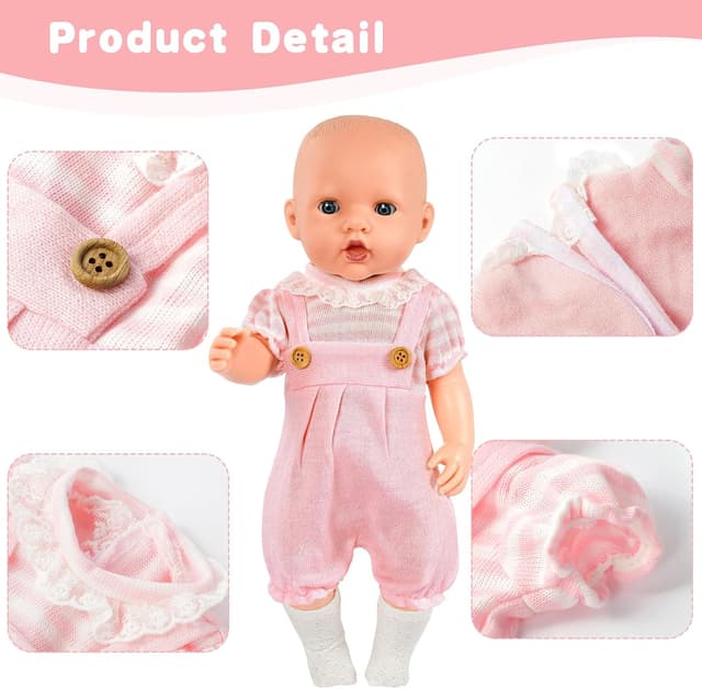 Detalle 2 de Aolso Puppenkleidungsset 14–18 Zoll für 35–45 cm
