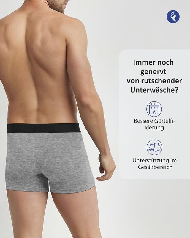 Detalle de Fullluwaa Herren-Boxershorts im 12er-Pack – Retroshorts/Trunks aus Baumwolle, weich & ohne störende Etiketten