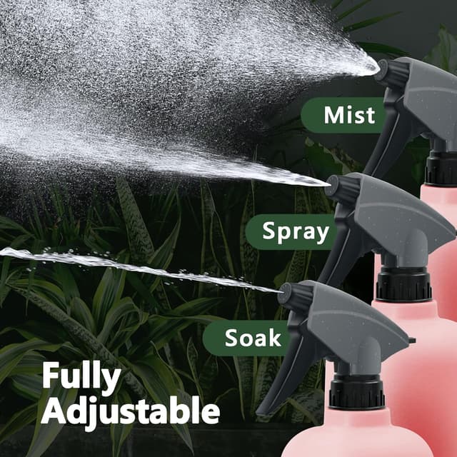 Detalle 2 de Plant Mister Spray Bottle 600ML Pink – Adjustable Indoor Plant Mister Trigger Spray
