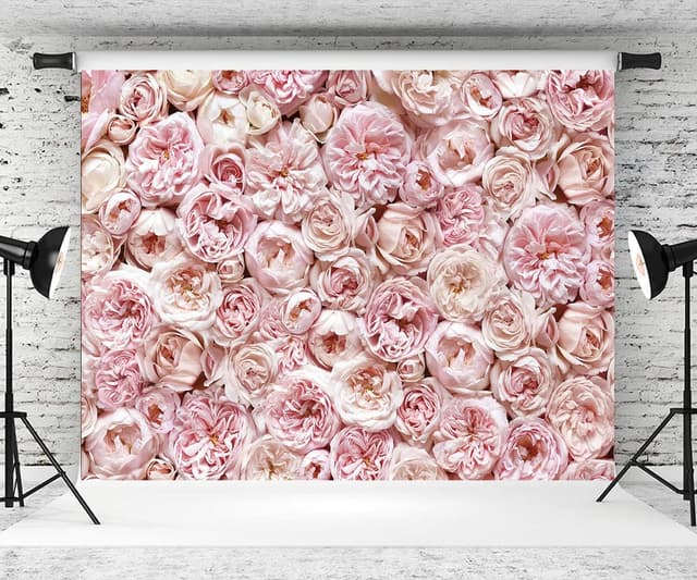 Thumbnail 1 de BINQOO 7x5ft 3D Pink Floral Backdrop
