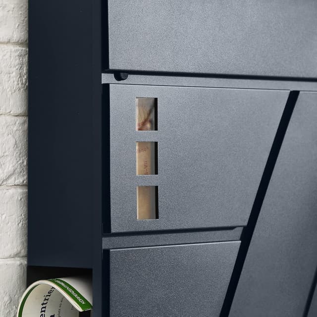 Detalle 2 de SONGMICS Wandbriefkasten GMB053G02 Anthrazit