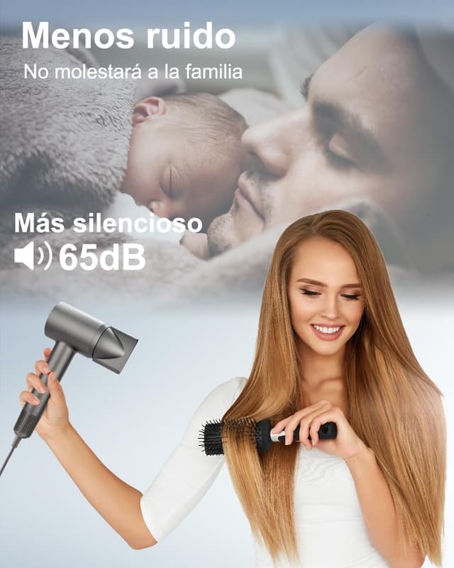 Thumbnail 5 de Nudwis Secador de pelo iónico 🚿 4 velocidades, viaje y hogar