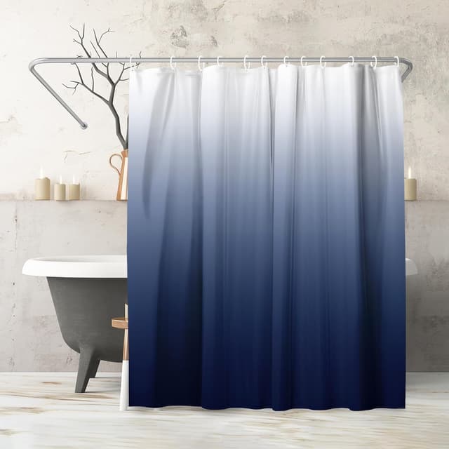 Imagen de Americanflat Rideau de Douche 180x200 cm Bleu Dégradé en OfertitasTOP